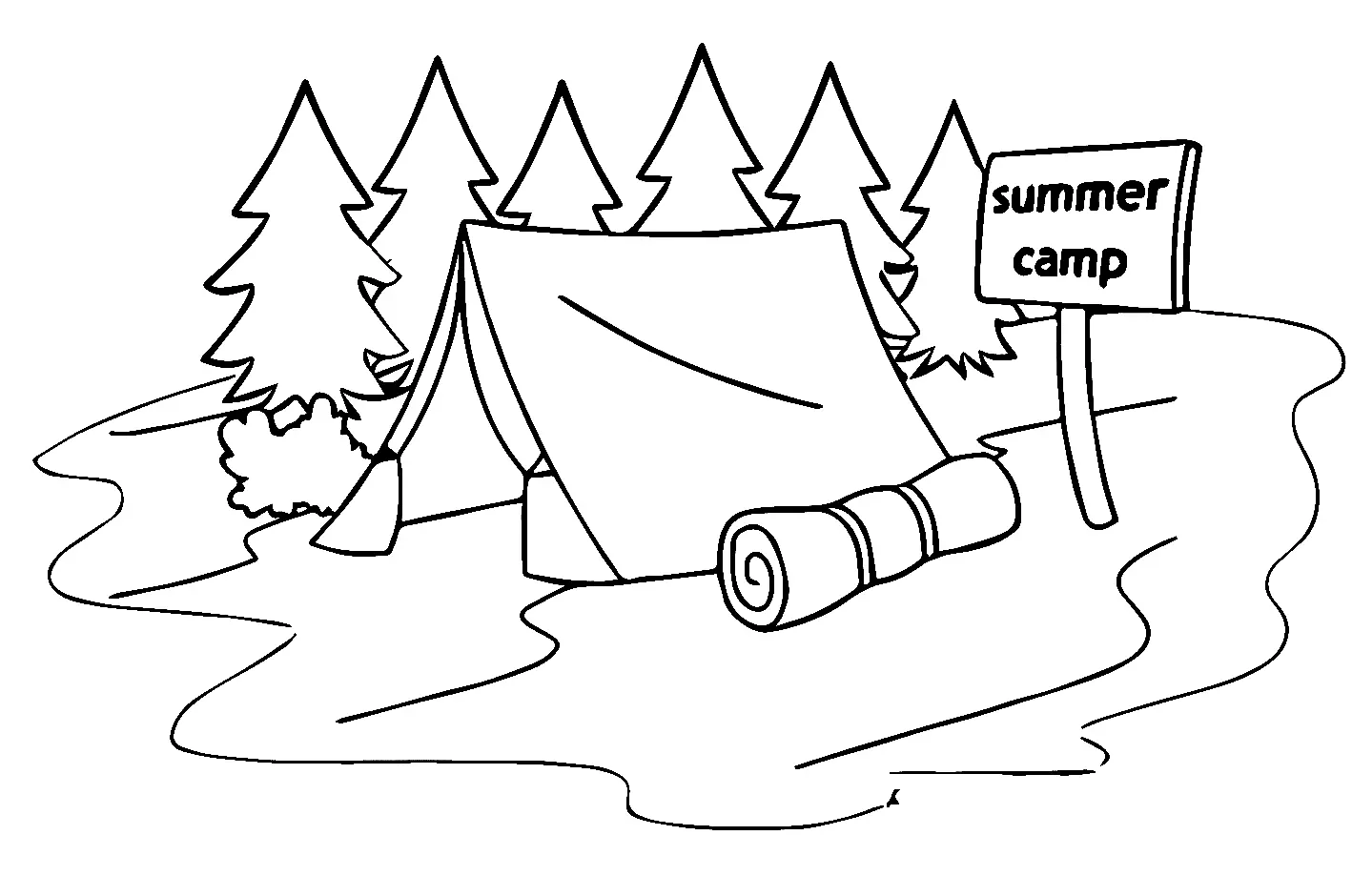 Ausmalbilder Camping 14