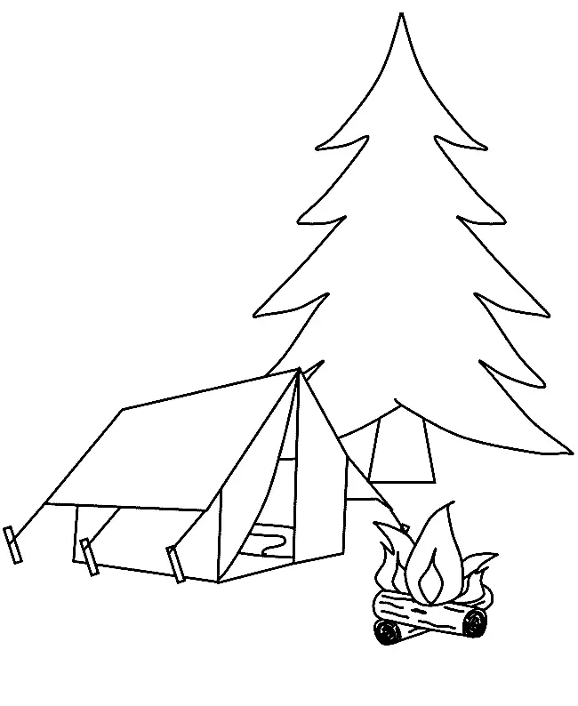 Ausmalbilder Camping 19
