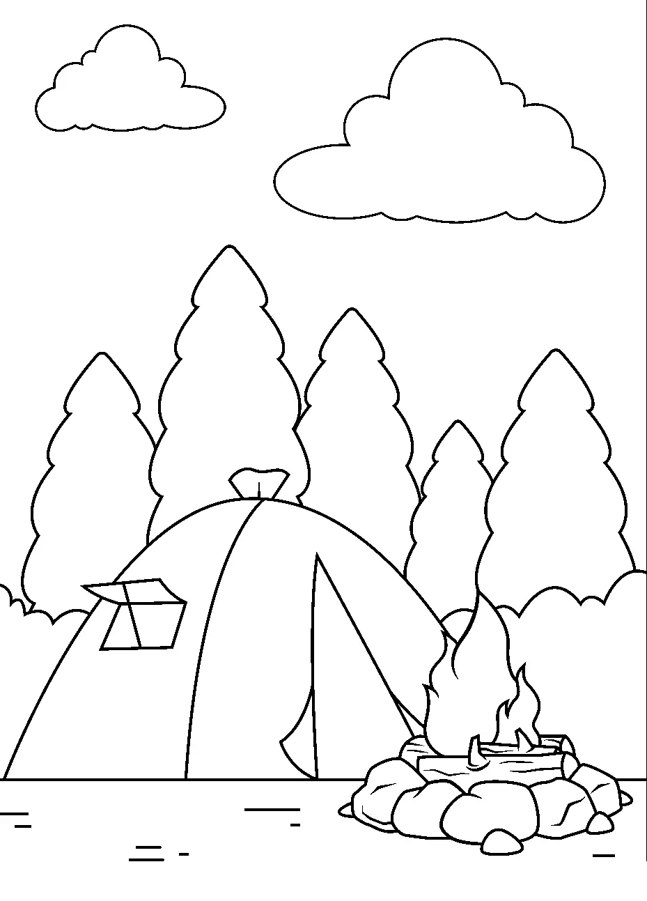 Ausmalbilder Camping 23