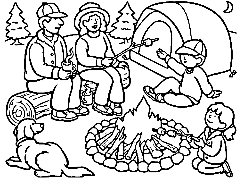 Ausmalbilder Camping 3