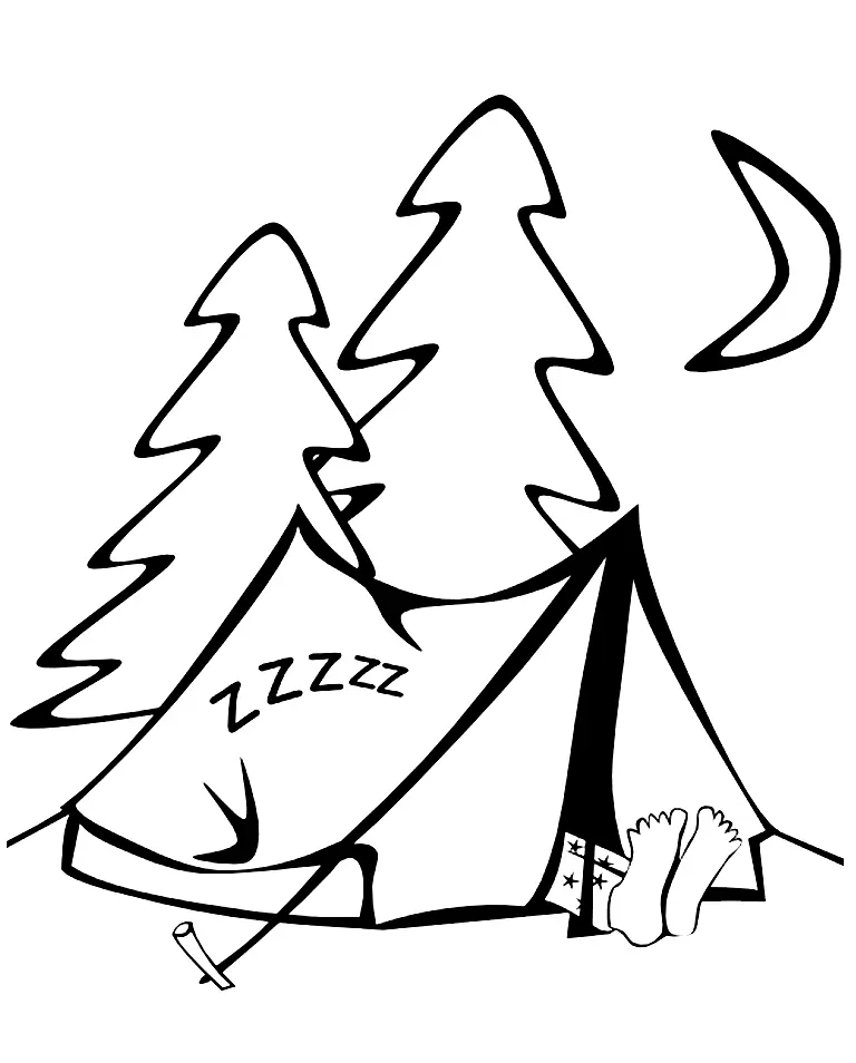 Ausmalbilder Camping 40