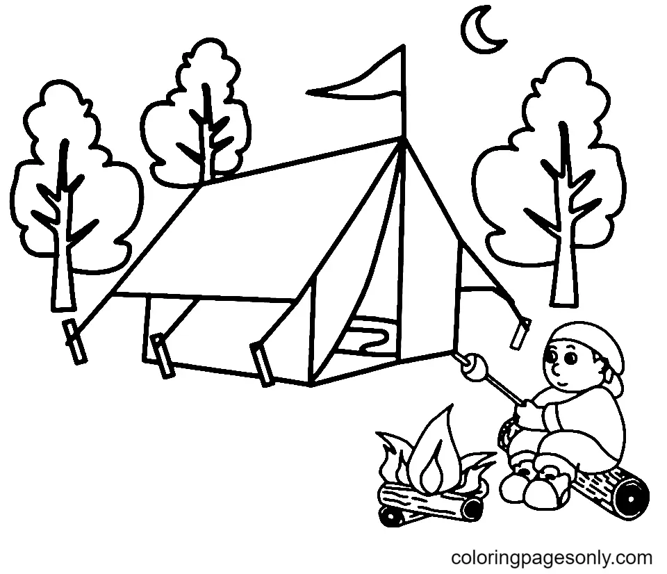 Ausmalbilder Camping 5