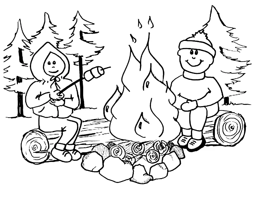 Ausmalbilder Camping 8