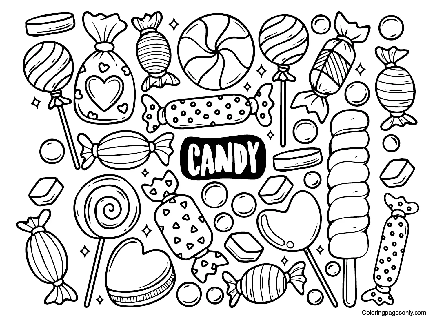 Candyland Para Colorear 6