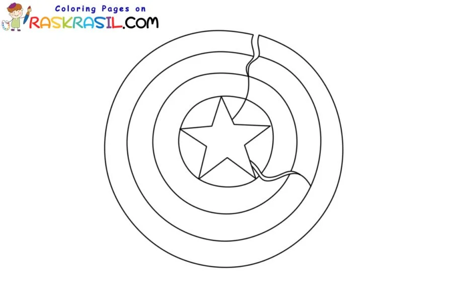 Captain America Schild Ausmalbilder