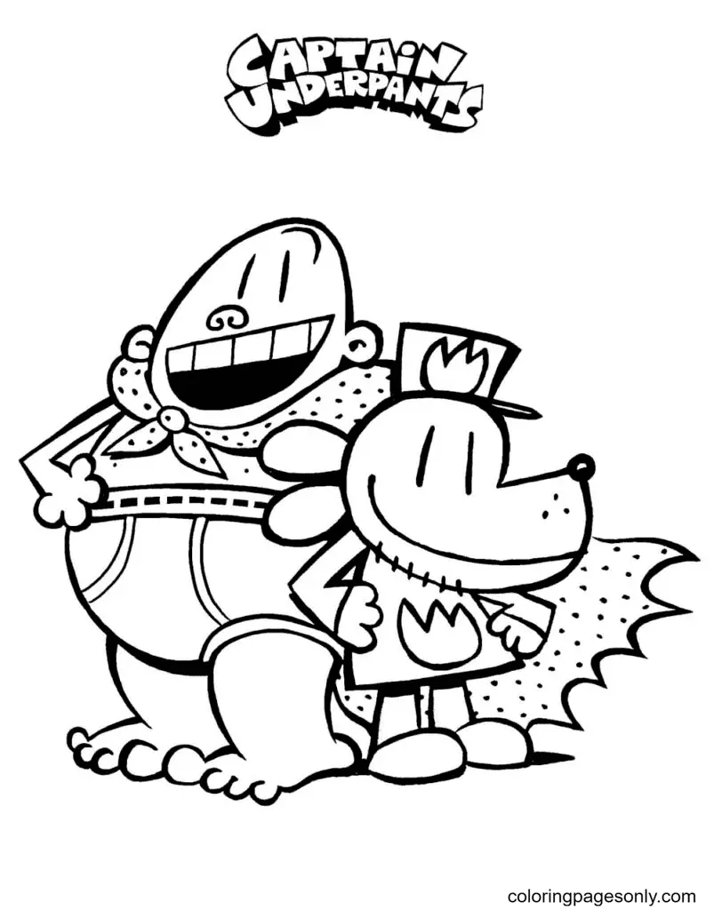 Captain Underpants Coloring Pages 1