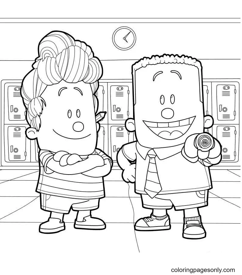Captain Underpants Coloring Pages 12