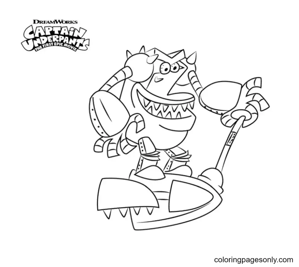 Captain Underpants Coloring Pages 13