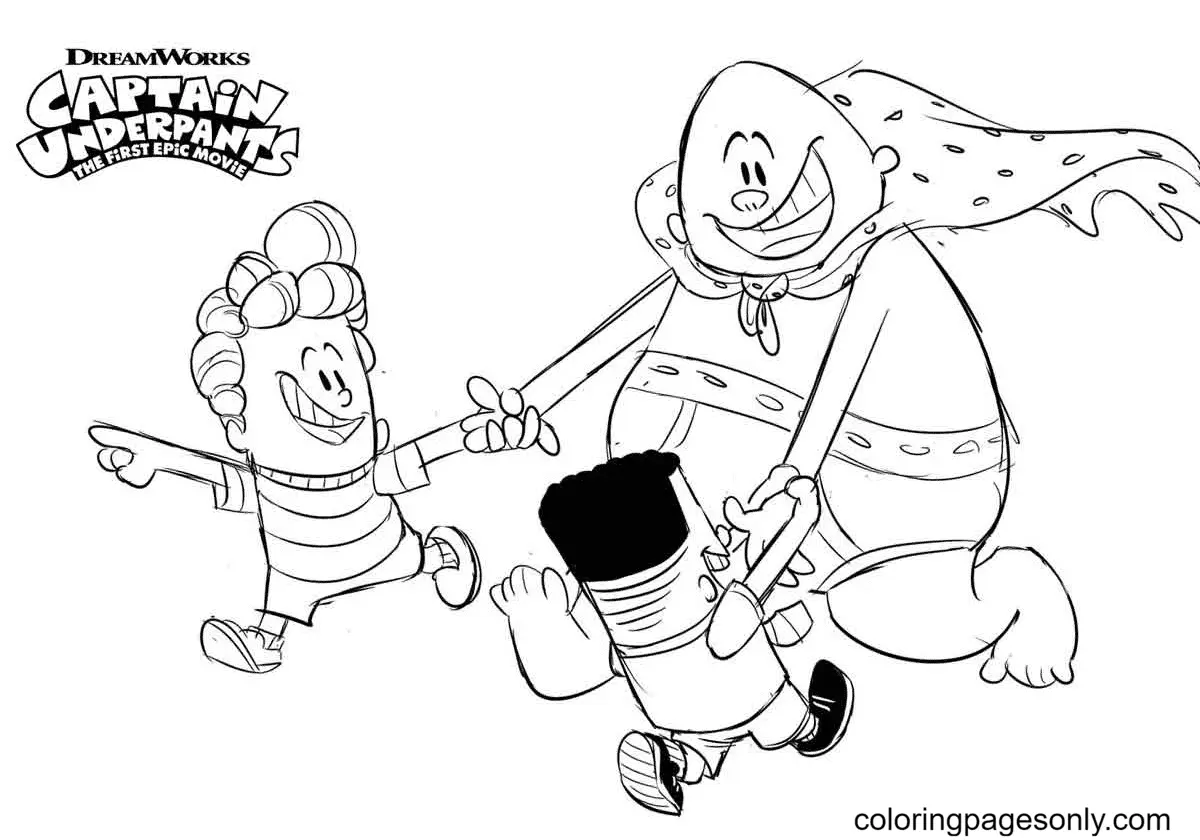 Captain Underpants Coloring Pages 17