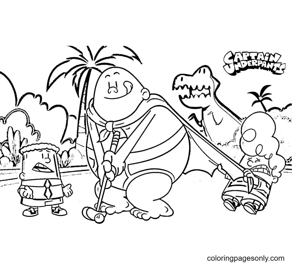 Captain Underpants Coloring Pages 2