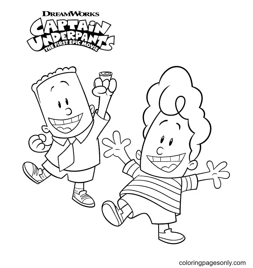 Captain Underpants Coloring Pages 20