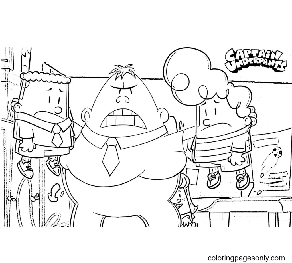 Captain Underpants Coloring Pages 22
