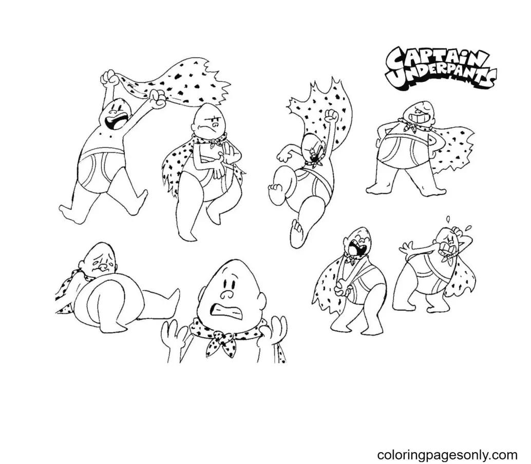Captain Underpants Coloring Pages 53
