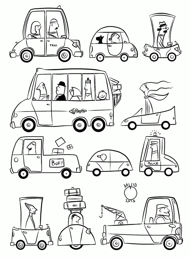 Carro Para Colorir 68