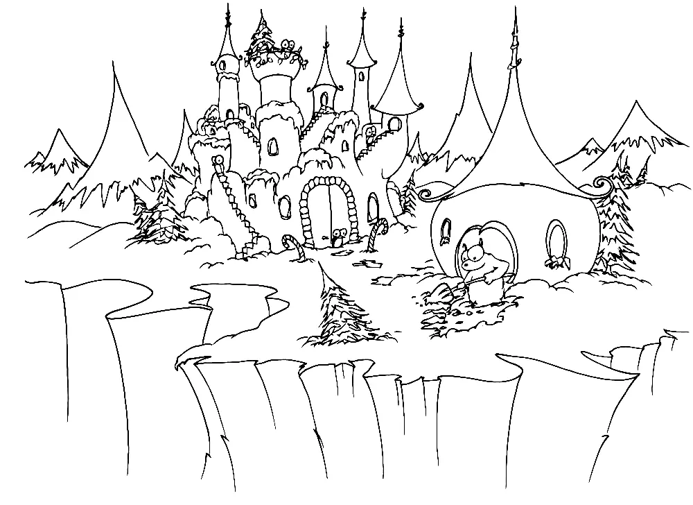 Desenhos de Castelo Para Colorir 11