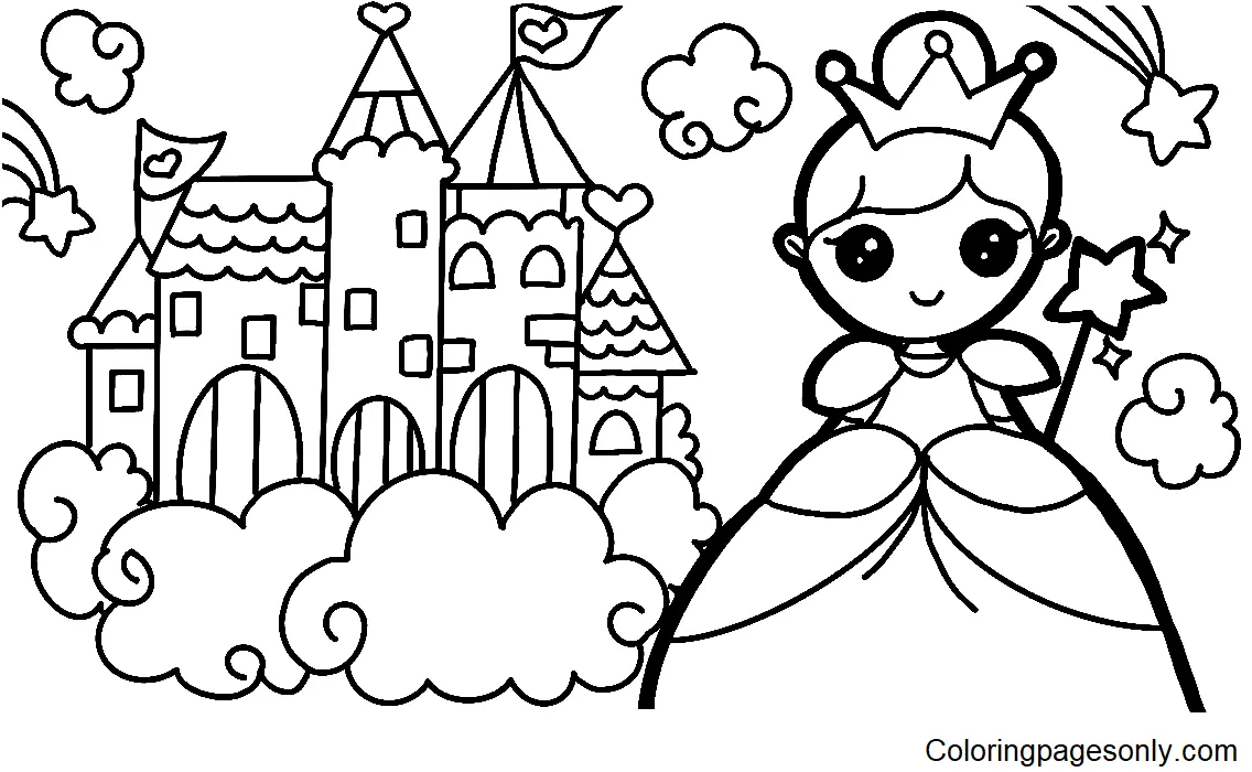Desenhos de Castelo Para Colorir 14