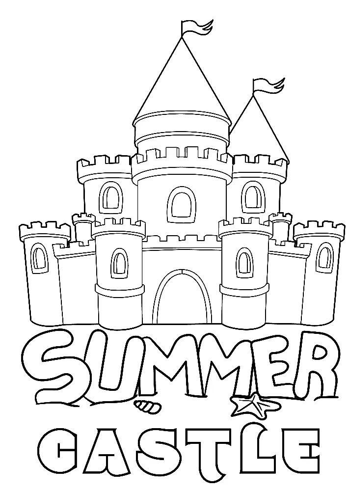 Desenhos de Castelo Para Colorir 2