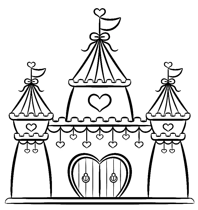 Desenhos de Castelo Para Colorir 24