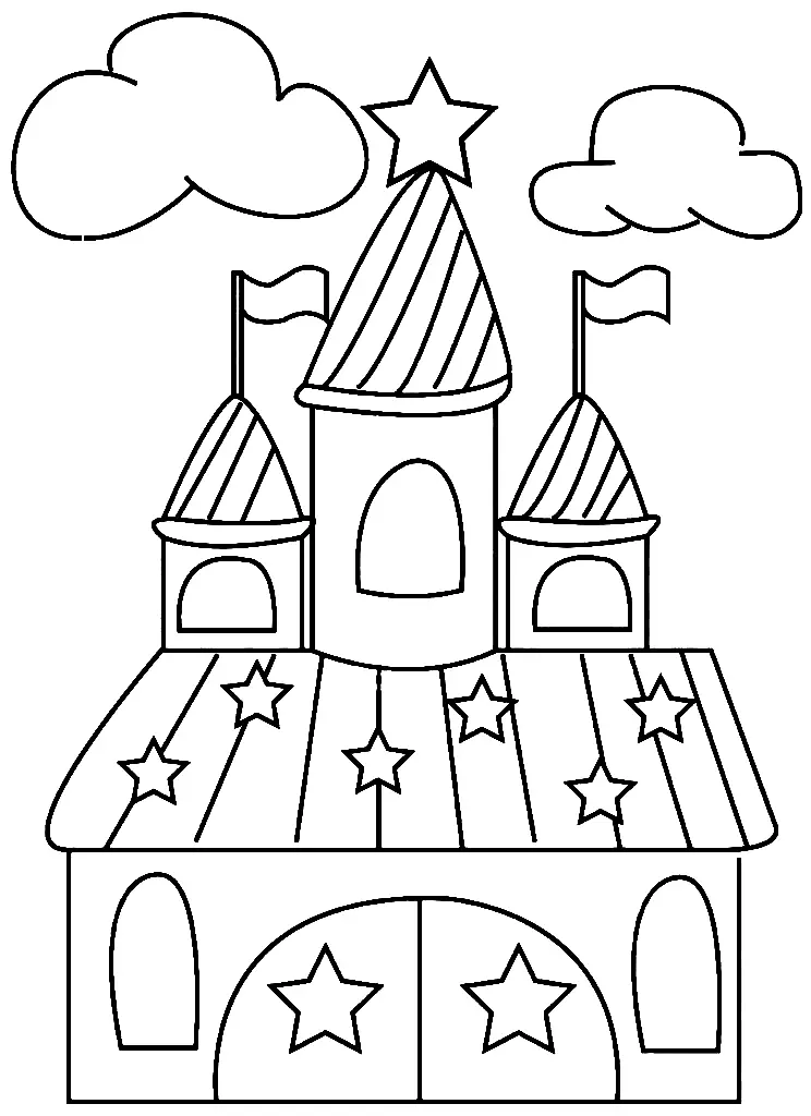 Desenhos de Castelo Para Colorir 28