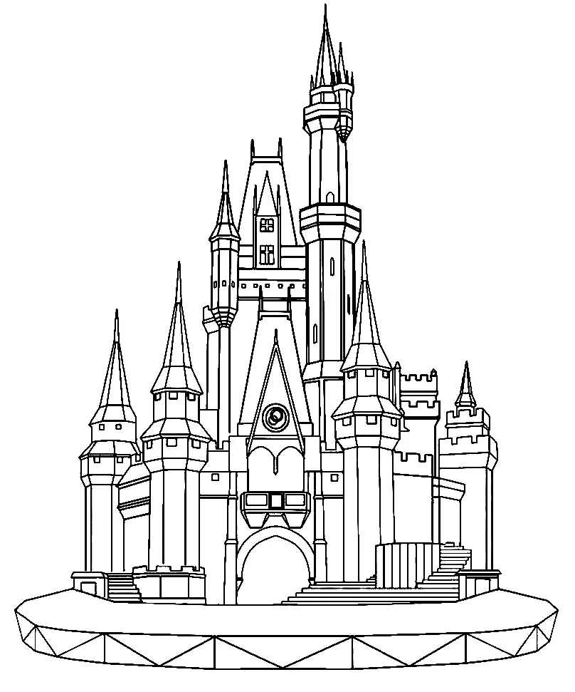 Desenhos de Castelo Para Colorir 37