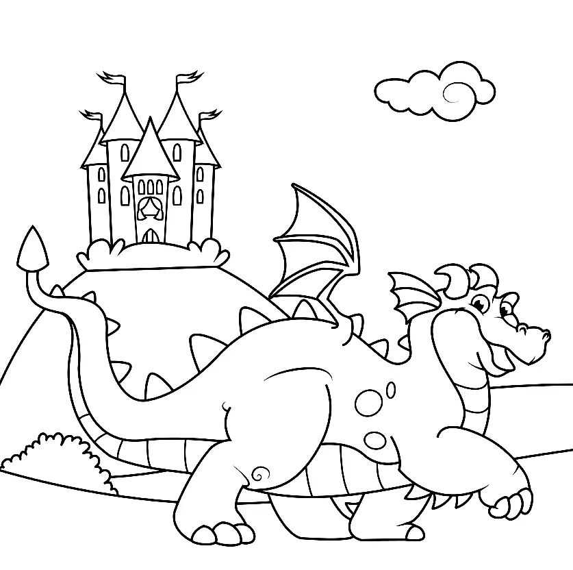 Desenhos de Castelo Para Colorir 4