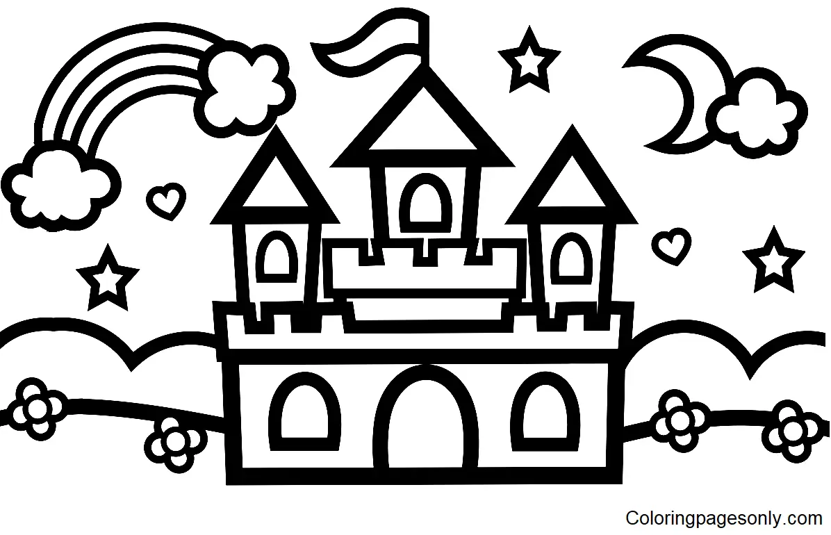 Desenhos de Castelo Para Colorir 42