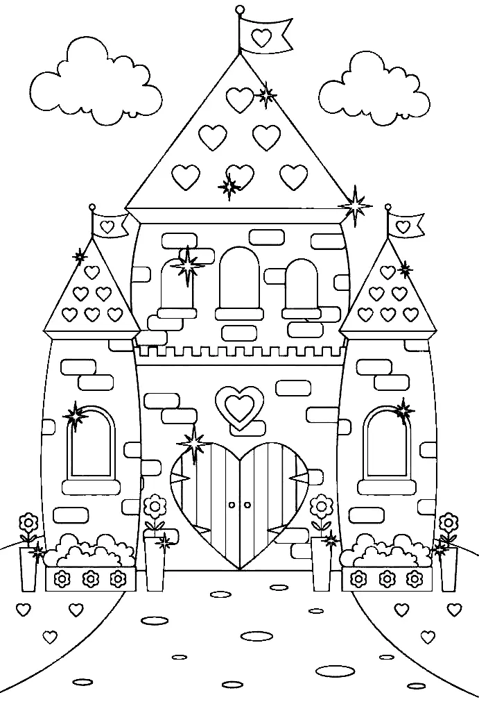Desenhos de Castelo Para Colorir 43