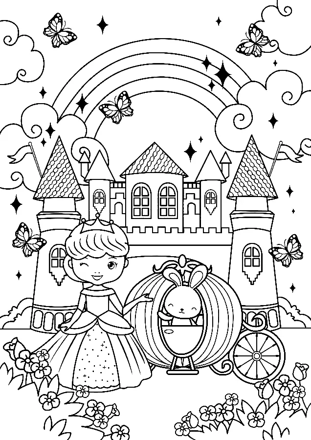Desenhos de Castelo Para Colorir 45