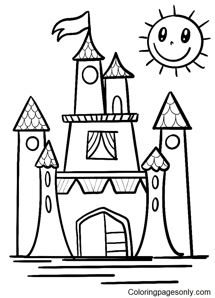 Desenhos de Castelo Para Colorir 53