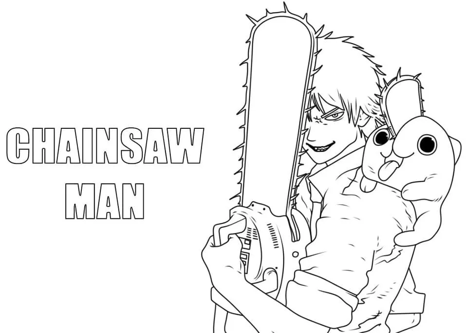 Chainsaw Man Coloring Pages 18