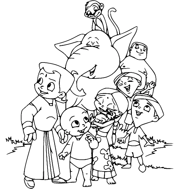 Chhota Bheem Coloring Pages 27