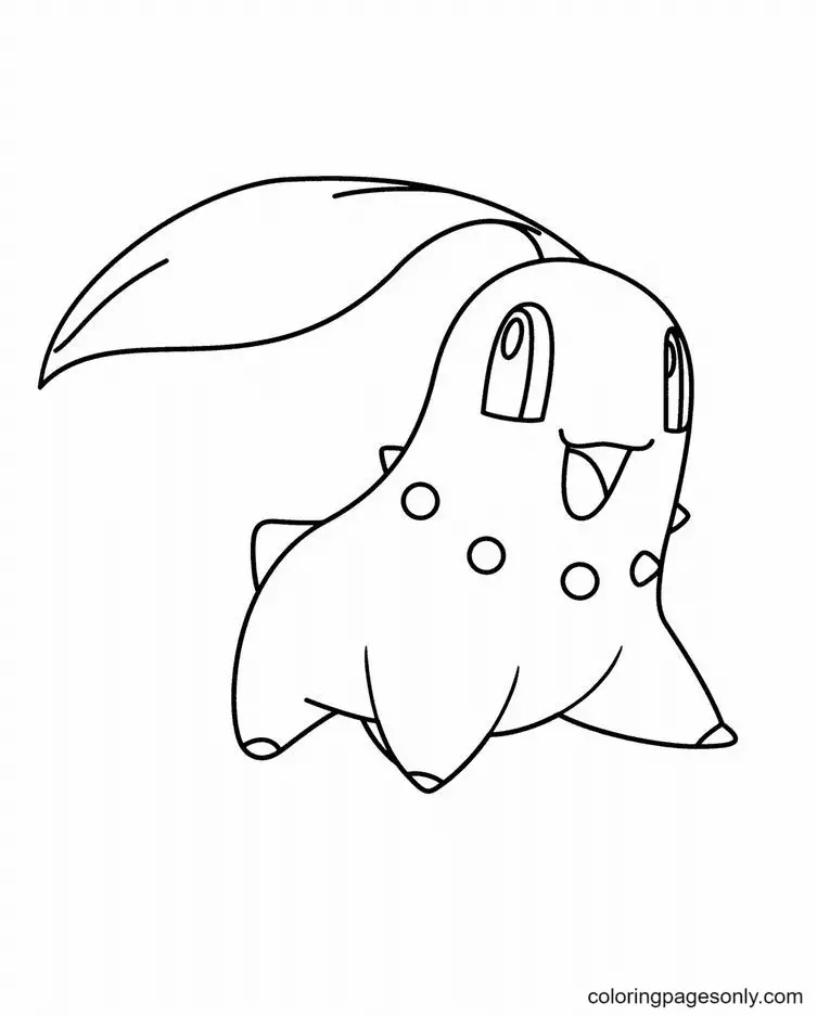 Chikorita Coloring Pages 2