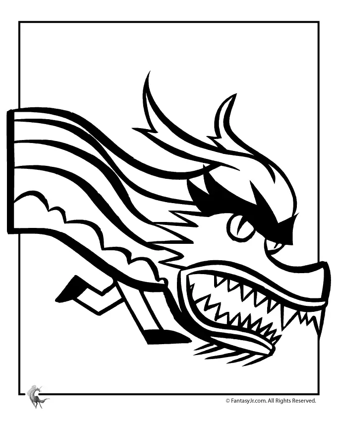 Chinese New Year Dragon Coloring Pages 7