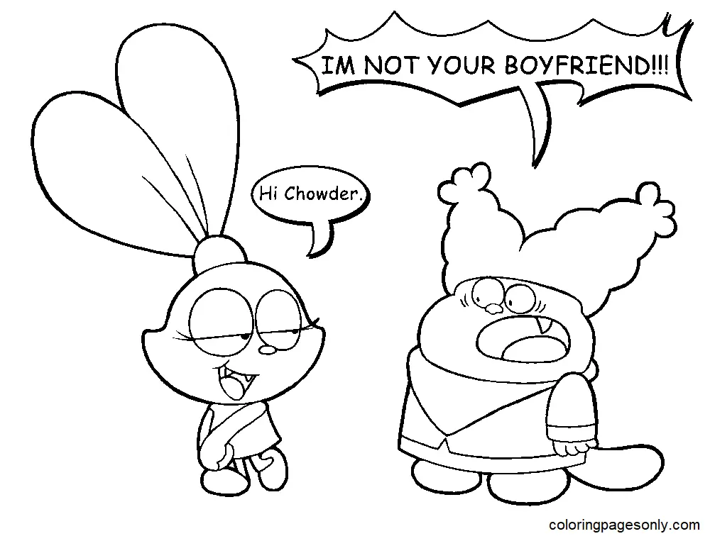 Chowder Para Colorear 3