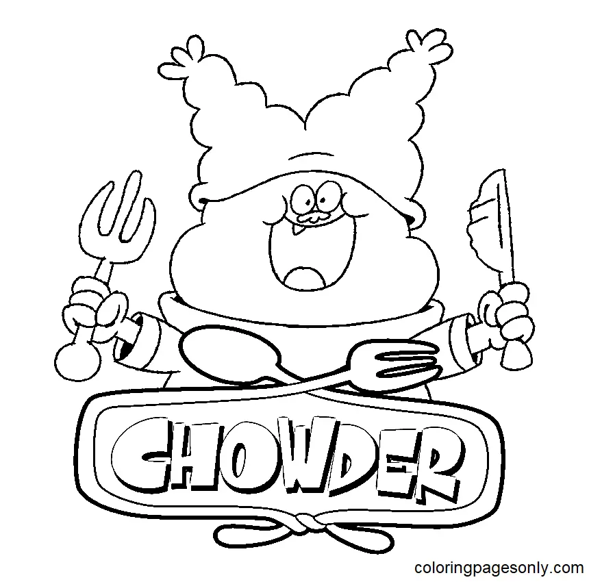 Chowder Para Colorear 8
