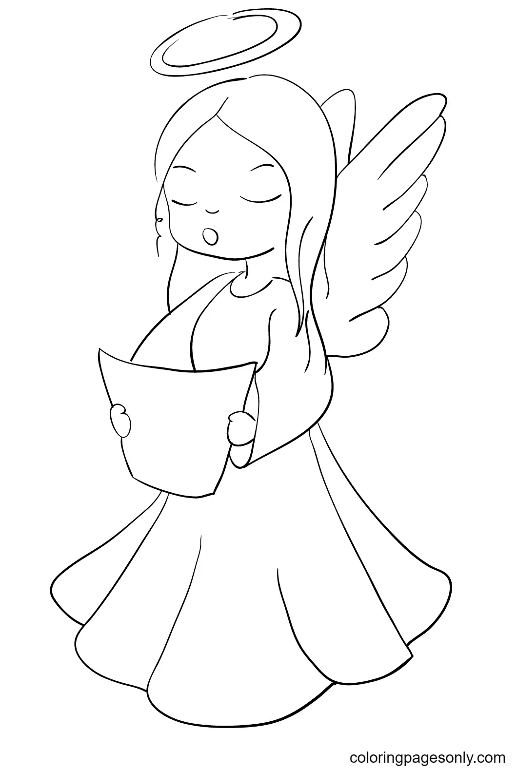 Christmas Angels Coloring Pages 35