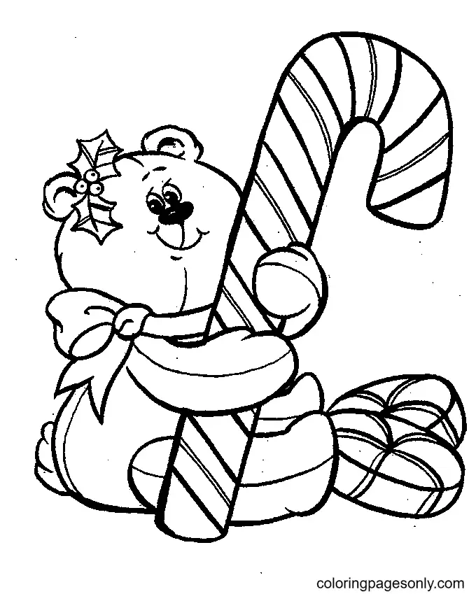 Christmas Candy Cane Coloring Pages 31