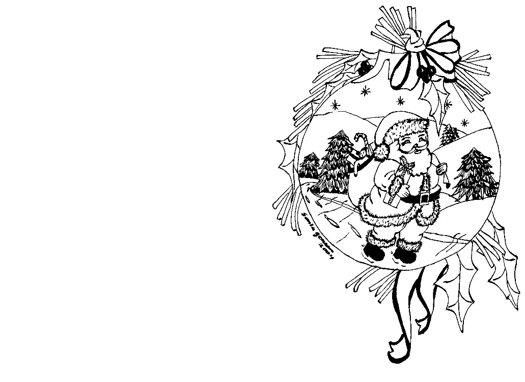 Desenhos de Cartoes de Natal Para Colorir 16