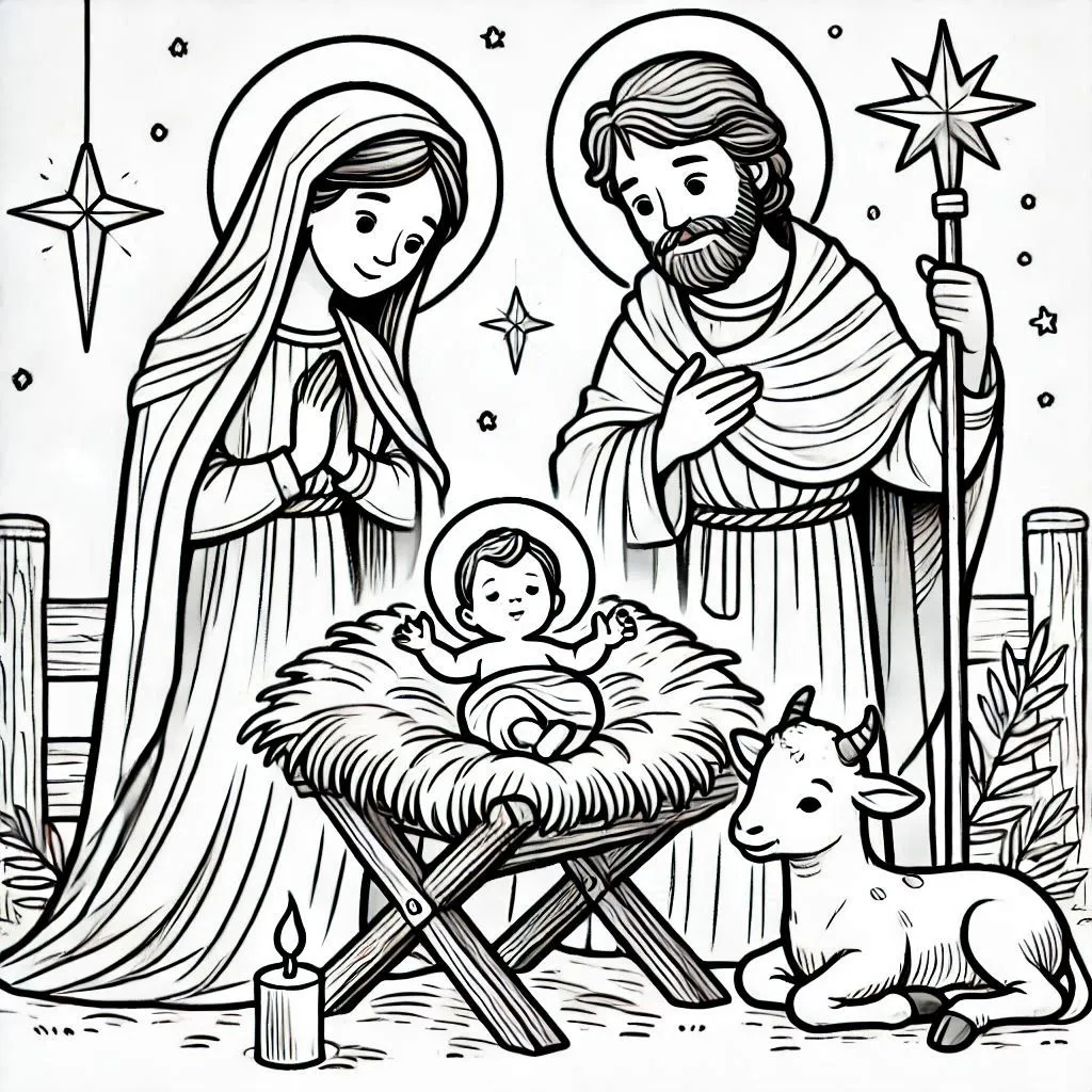 Natal Cristao para Colorear 13