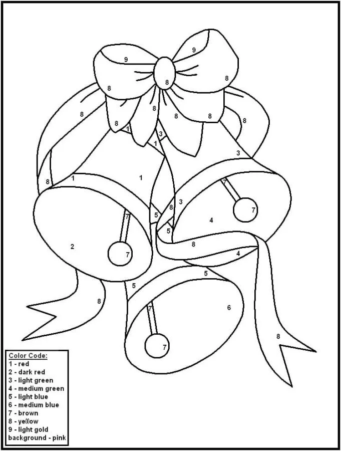 Christmas Color By Number Coloring Pages 63
