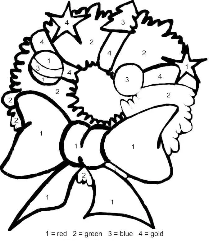 Christmas Color By Number Coloring Pages 77