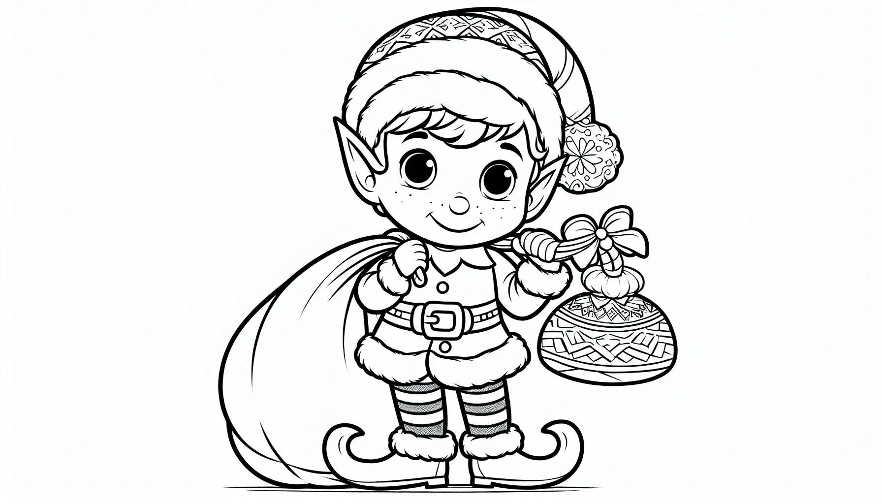 Elfos de Natal para Colorir 14