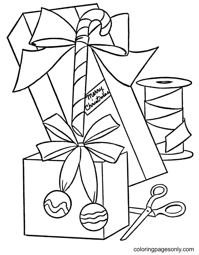 Weihnachtsgeschenke Ausmalbilder 87