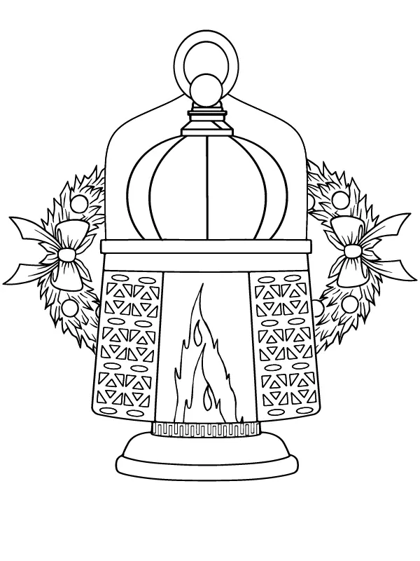 Farol De Navidad Para Colorear 12