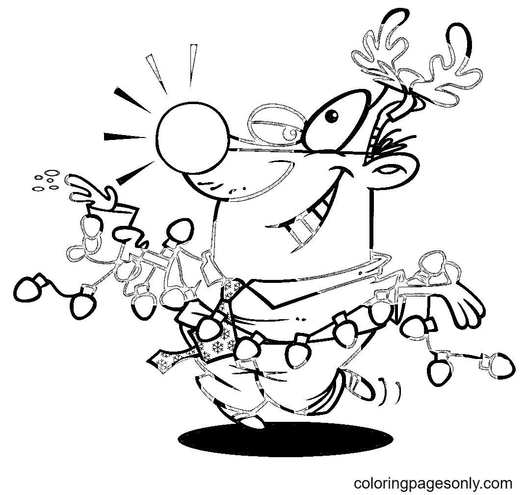 Christmas Lights Coloring Pages