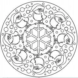 Desenhos de Mandala de Natal Para Colorir 5