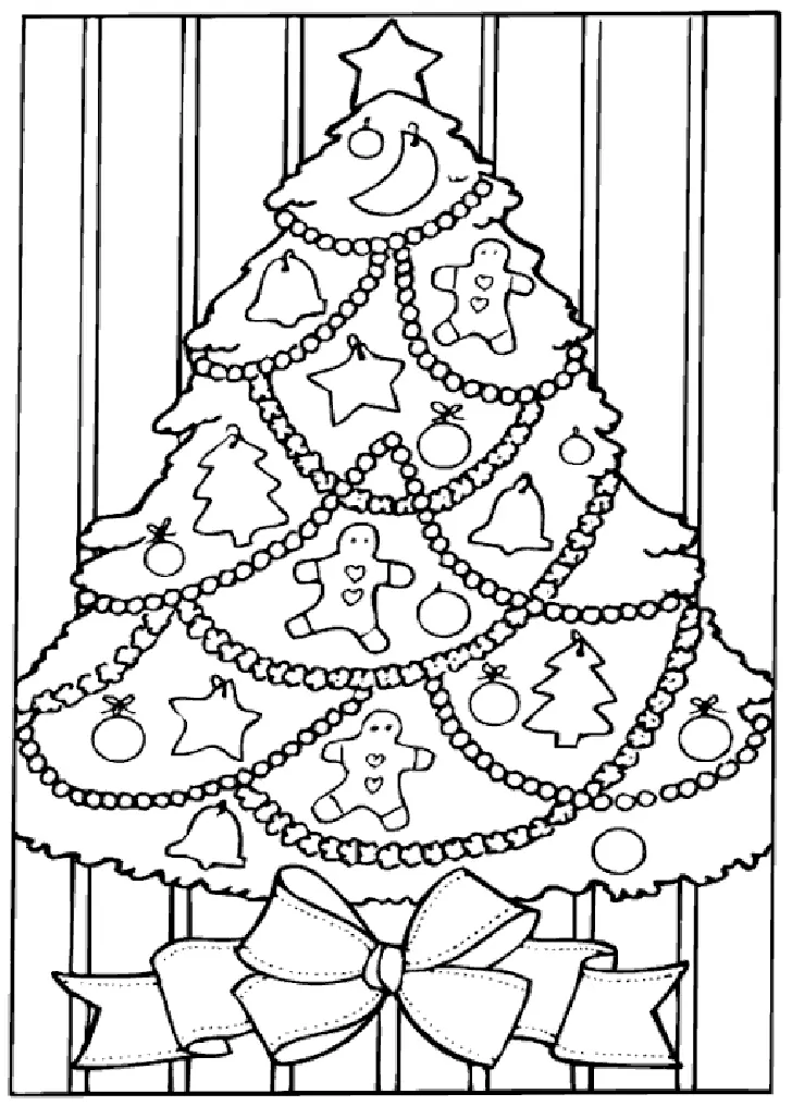 Christmas Tree Coloring Pages 7