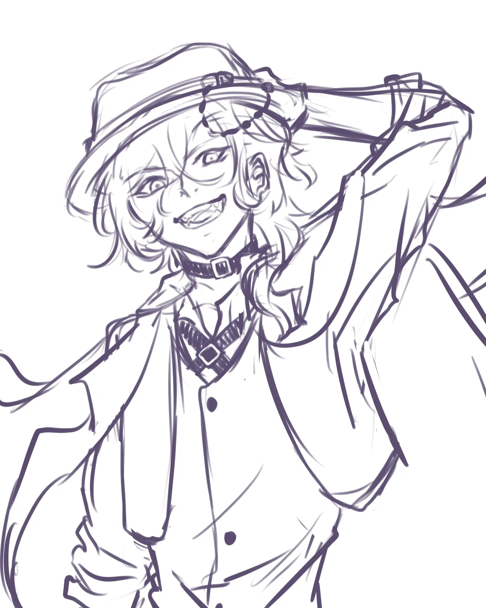 Desenhos de Chuuya Nakahara Para Colorir 10