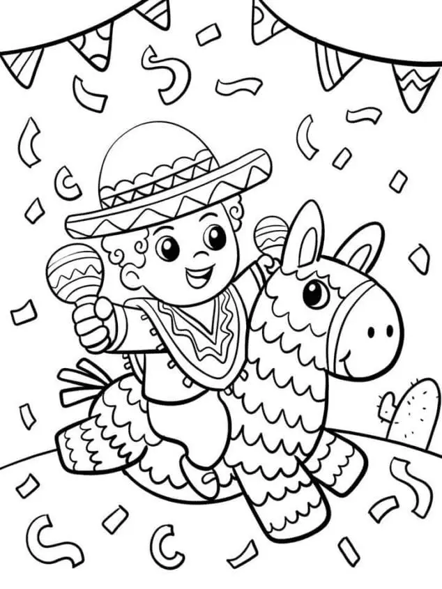 Desenhos de Cinco de Maio Para Colorir 3