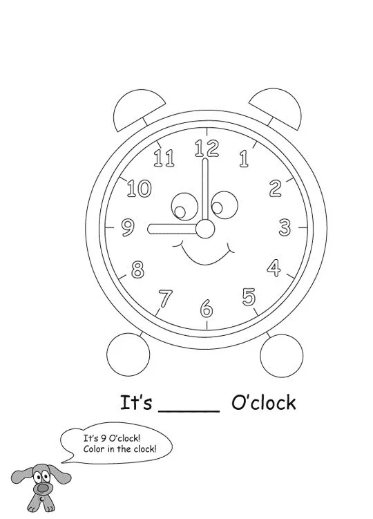 Uhr Ausmalbilder 52